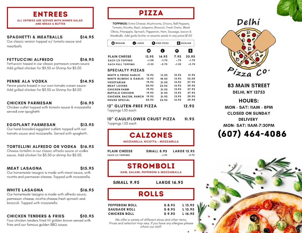 Delhi Pizza Company Menu image 1